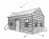 Cabin Log Coloring Pages Cabins Mountain Template Sketch Patents Easy Drawing Popular Library Clipart Scenes sketch template