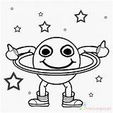 Saturn Dzieci Outer Kolorowanki Milky Smiley Pianeti Saturno Rely Comet Fiction sketch template
