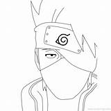 Kakashi Uzumaki sketch template