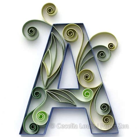 quilling letters uppercase  quilling patterns  template