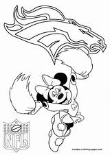 Coloring Pages Broncos Denver Mouse Nfl Seahawks Seattle Minnie Mascot Cheerleader Color Printable Print Football Comments Drawings Coloringhome Getdrawings Visit sketch template