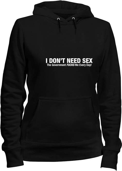 Sweatshirt Hoodie For Woman Black Trk0445 Need Sex Uk Clothing