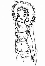 Coloring Pages Girl Printable African American Awesome sketch template