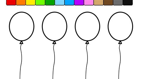 balloon coloring   designlooter