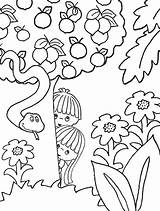 Eve Adam Coloring Pages Kids Bible Para Coloring4free Eva Crafts School Sunday Sheets Desenhos Preschool Colorir Serpent Adult Bíblicos Getdrawings sketch template
