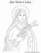 Lisieux Therese Coloring Potrait sketch template
