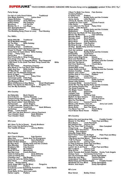 printable karaoke song list
