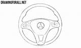 Wheel Steering Draw Drawing Shape Make Outlines Slightly Either Complex Clear Round Way sketch template