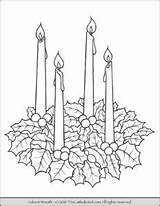 Advent Wreath Coloring Pages Catholic Children sketch template