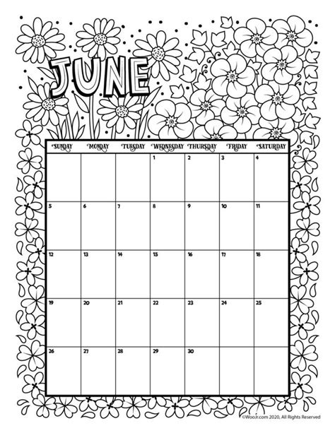 printable coloring calendar     coloring calendar