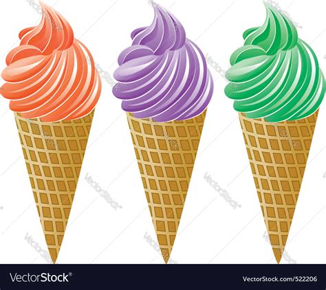 ice cream cones royalty  vector image vectorstock