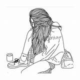 Girl Coloring Hipster Savage Pages Girls Drawings Outlines Filler Heart Outline Drawing Color Getcolorings Youtubers Getdrawings Printable sketch template