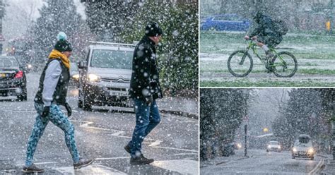 snow and sleet hits uk as thousands face chilly return to pub gardens