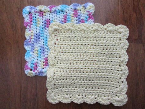 crochet  dishcloth washcloth easy step  step  beginners sunny waves crochet