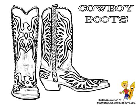 western boots coloring page coloring  cowboy boots  yescoloring