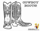 Cowboy Boots Western Coloring Boot Crafts Pages Colouring Theme West Patterns Wild Discover sketch template