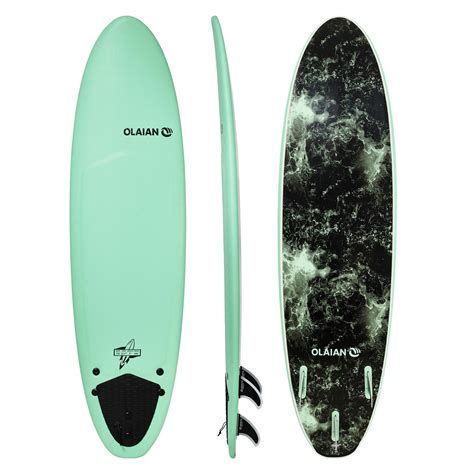 surfboard  schaumstoff soft  mit  finnen olaian decathlon