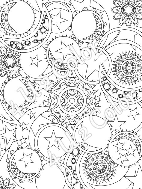 celestial coloring pages coloring home