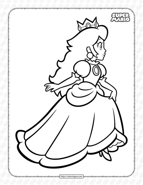 super mario princess peach  coloring book