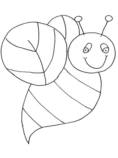 simple bee coloring page  print  color