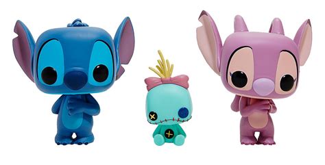 Hot Topic Exclusive Stitch Scrump And Angel 3 Pack Funko