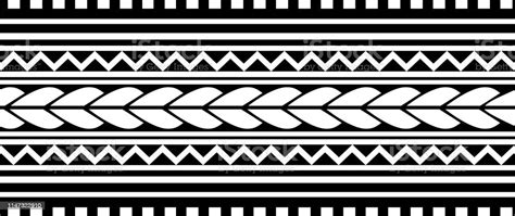 Polynesian Pattern Border Tattoo Sleeve Vector Samoan Forearm And Foot