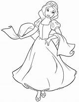 Coloring Princess Disney Pages Clipart Ariel Dress Library Snow sketch template