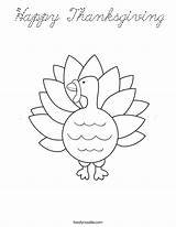 Coloring Thanksgiving Happy Turke Cursive Built California Usa Twistynoodle sketch template