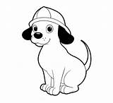 Template Dog Templates Fire Animal Preschool Colouring Pages Safety Coloring Spots Pet Activities Hat Simple Kids Craft Making Shape sketch template
