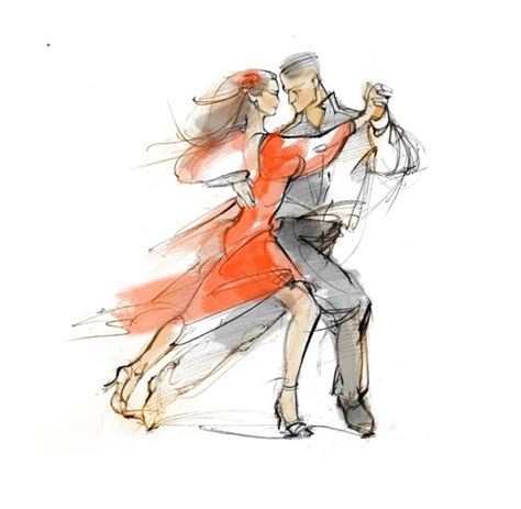 Tango Sketch Drawing By Julia Kulgayeva Artmajeur My Xxx Hot Girl