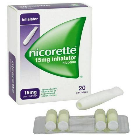 nicorette inhalator  mg  cartridges stop smoking aid