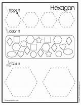 Hexagon Kindergarten sketch template