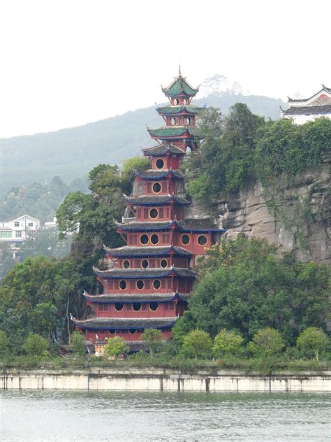 shibaozhai pagoda  yangtze river china pagoda china travel ferry