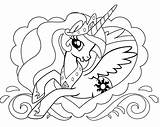 Princess Celestia Pony Coloring Little Pages Getcolorings Color Printable Getdrawings sketch template