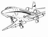 Airplane Coloring Pages Kids Realistic Plane Printable Airplanes Jet Drawing Outline Aircraft Easy Print Coloring4free Cliparts Sheets Flying Getdrawings Learjet sketch template