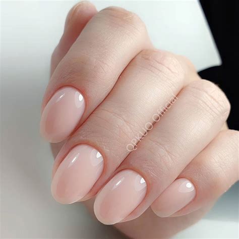 pcs shiny natuurlijke roze korte nep nagels ovale top kunstmatige druk op valse nagels