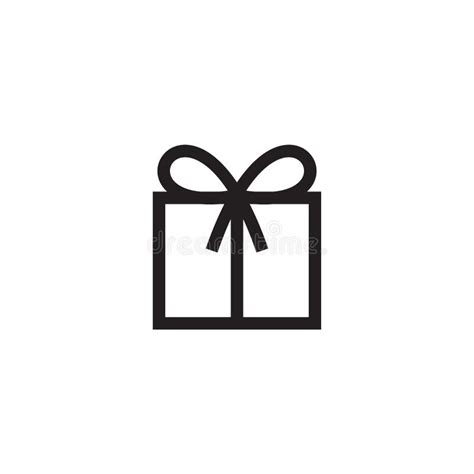 gift box present icon logo design vector template stock vector