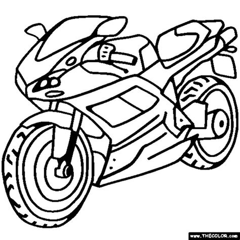 motorcycle coloring pages kids printable