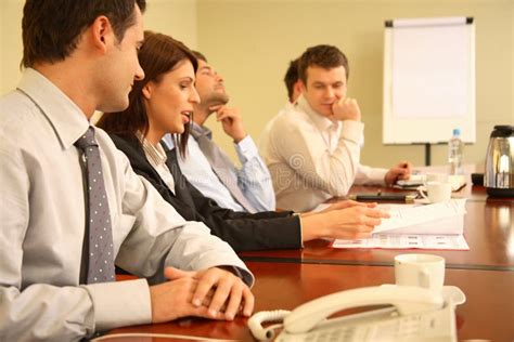 business people  informal meeting stock photo image  insurance