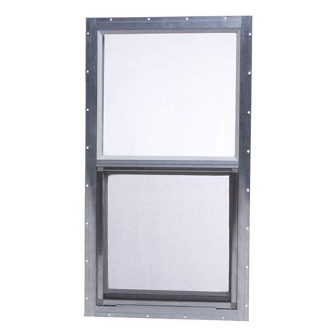 tafco windows      mobile home single hung aluminum window gray mhw