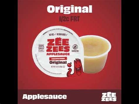 zee zees applesauce cups category  food service youtube
