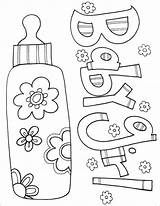 Coloring Baby Pages Girl Shower Kids Printables Printable Print Color Girls Getcolorings Babygirl Doodle Alley sketch template