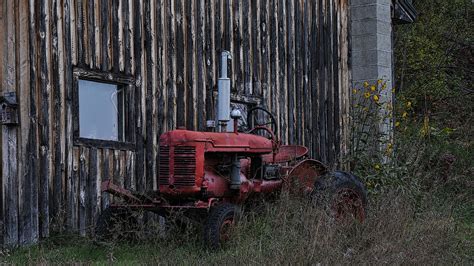 red tractor  stock photo public domain pictures