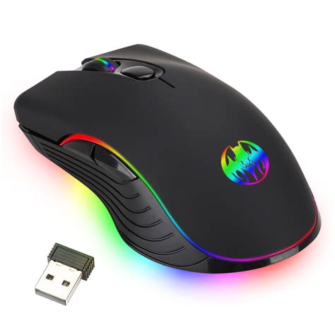 wireless gaming mouse tsv rechargeable computer gaming mouse  breathing led light