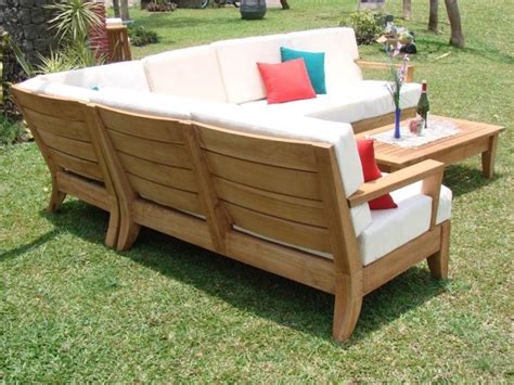 atnas grade  teak outdoor sectional sofa set