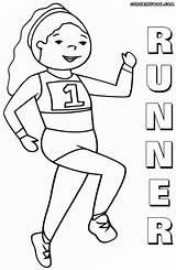 Runner Coloring Pages Print Runner1 sketch template