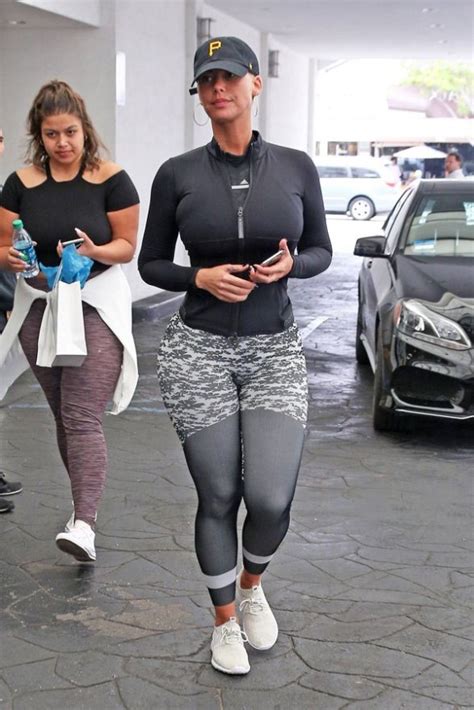 amber rose s curves in these skintight leggings make it hard to focus