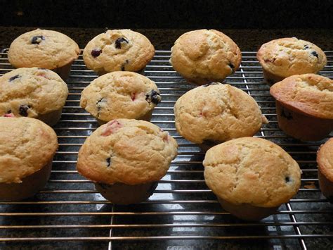 flour girl strawberry  blueberry muffins