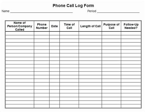 sales call log template elegant call log template excel phone form