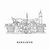 Sarajevo Bosnia Herzegovina Sketches Hebstreits sketch template